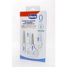 CHICCO BABY MANICURE SET NAIL CLIPPERS, SCISSORS, FILE 0+ MONTHS