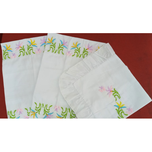 2 ROLLER PILLOW AND 1 PILLOW CASE