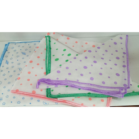 NAPPY BANDAGE CLOTH 22 X 22 PRINTED -6 PCS PACK