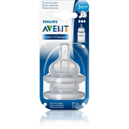PHILIPS AVENT CLASSIC+ 3M+ SILICON TEATS